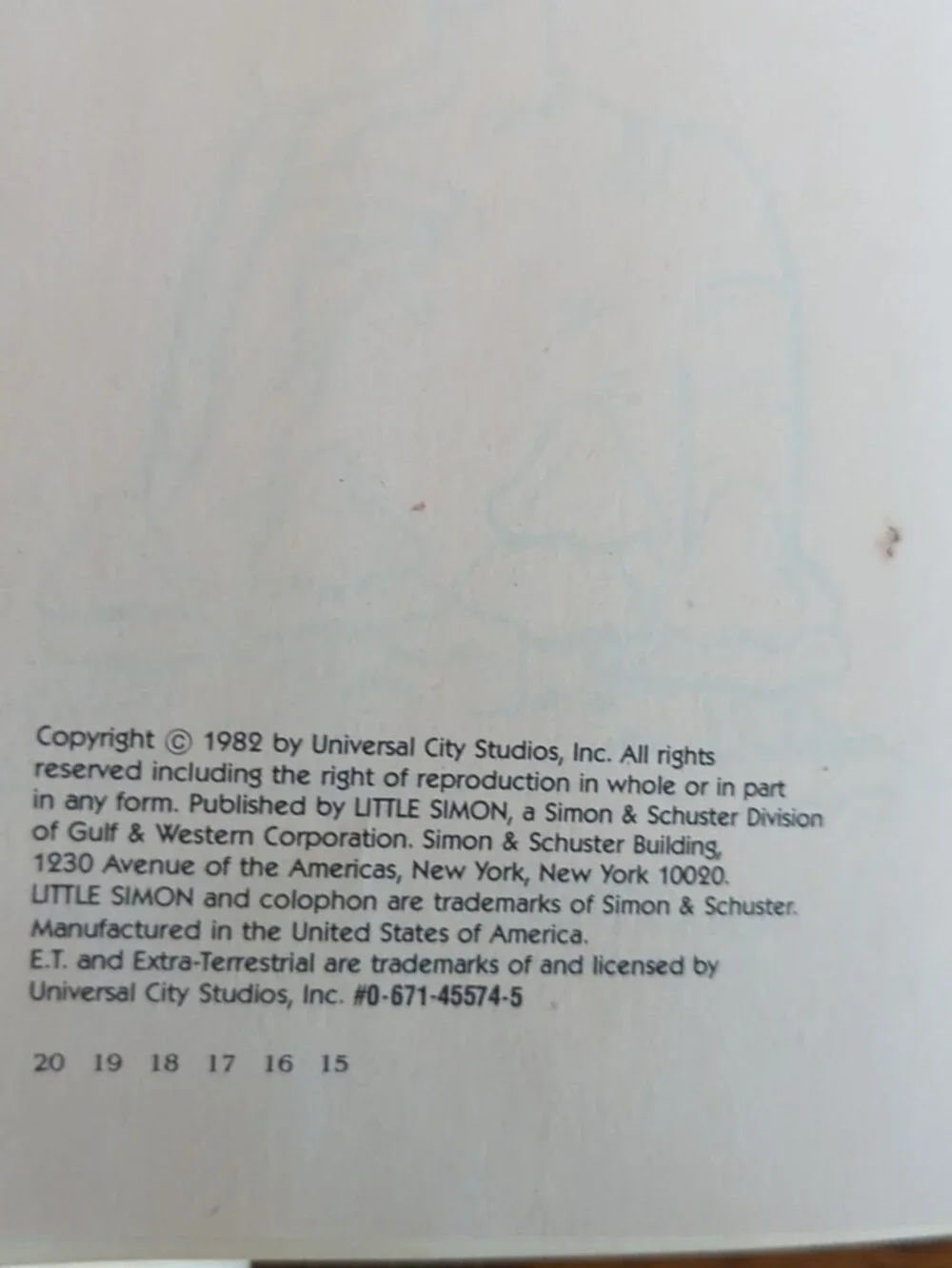 1982 E.T. The Extra-Terrestrial Picture Activity Paperback Book By Frank C Smith